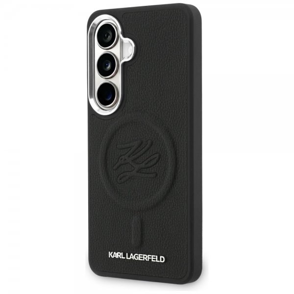 Karl Lagerfeld Samsung Galaxy S26 Plus Cover Præget MagSafe Sort