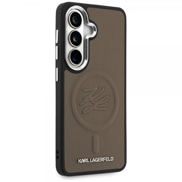 Karl Lagerfeld Samsung Galaxy S26 Cover Embossed MagSafe Brun