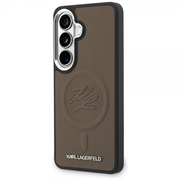 Karl Lagerfeld Samsung Galaxy S26 Plus Cover Præget MagSafe Brun