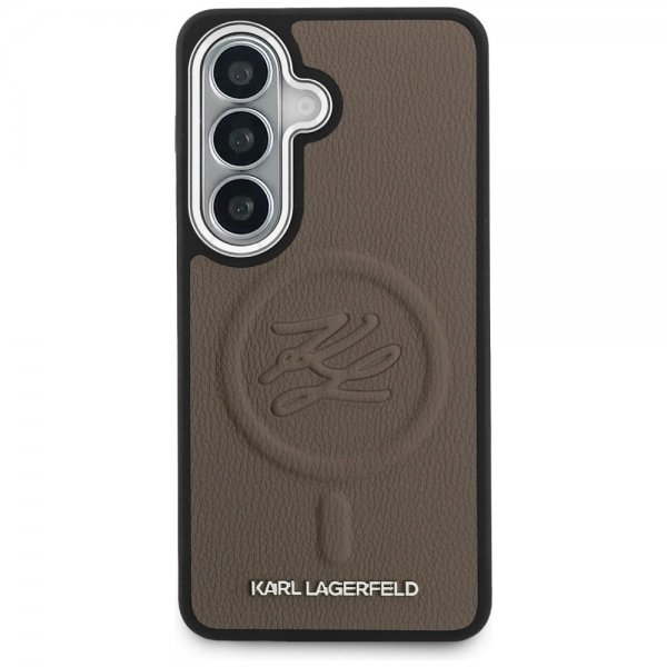 Karl Lagerfeld Samsung Galaxy S26 Plus Cover Præget MagSafe Brun