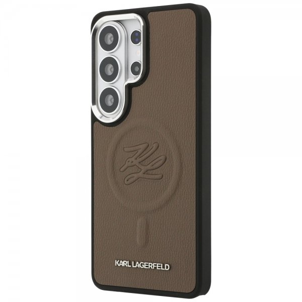 Karl Lagerfeld Samsung Galaxy S26 Ultra Cover Præget MagSafe Brun
