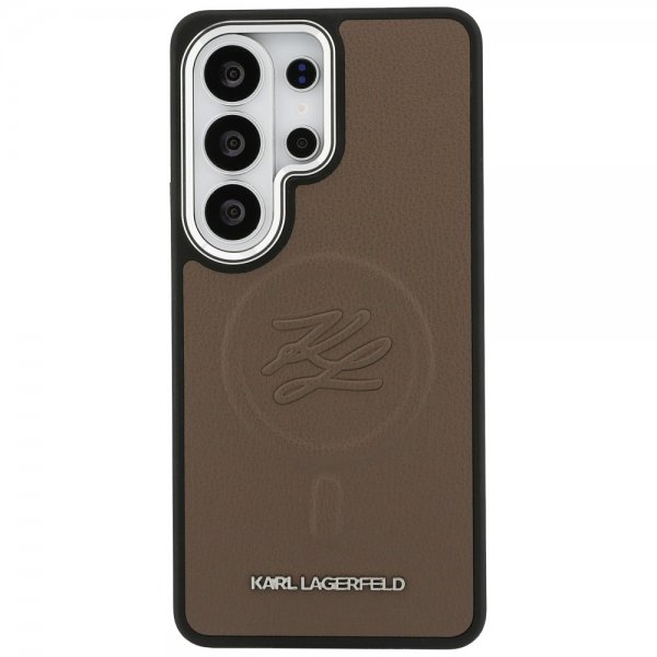 Karl Lagerfeld Samsung Galaxy S26 Ultra Cover Præget MagSafe Brun