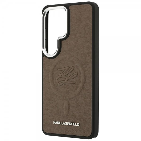 Karl Lagerfeld Samsung Galaxy S26 Ultra Cover Præget MagSafe Brun