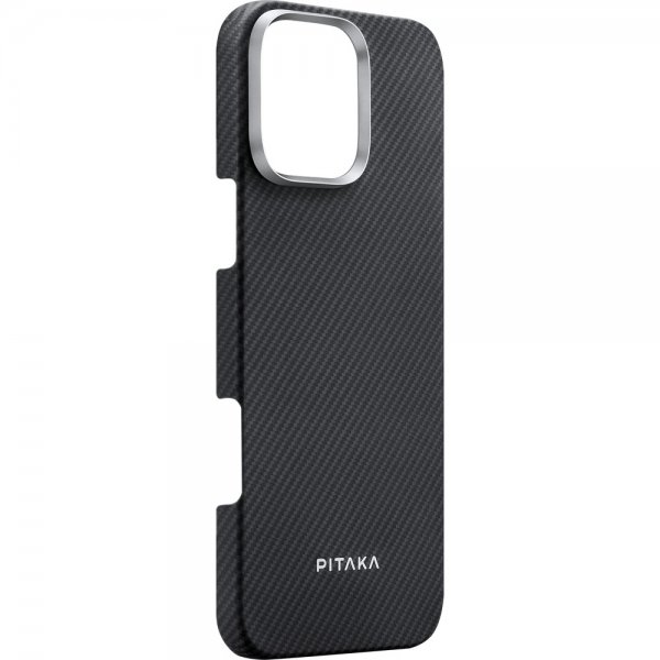 Pitaka iPhone 16 Pro Cover Ultra-Slim Case MagSafe Black/Grey Twill