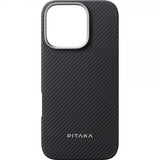 Pitaka iPhone 16 Pro Cover Ultra-Slim Case MagSafe Black/Grey Twill