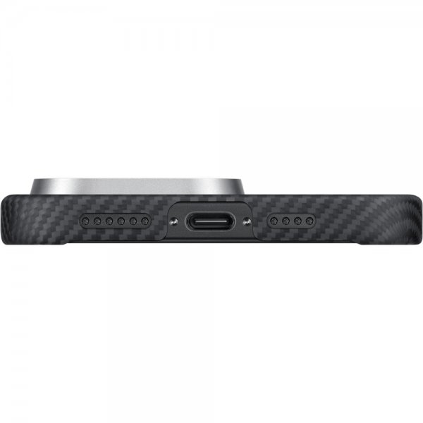 Pitaka iPhone 16 Pro Cover Ultra-Slim Case MagSafe Black/Grey Twill