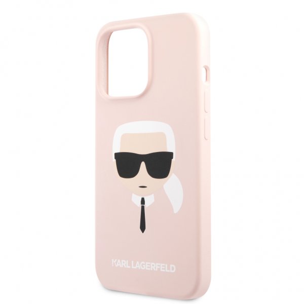 Karl Lagerfeld iPhone 13 Pro Cover Liquid Silicone Lyserød