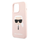 Karl Lagerfeld iPhone 13 Pro Cover Liquid Silicone Lyserød
