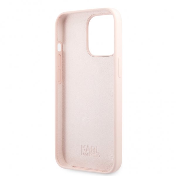 Karl Lagerfeld iPhone 13 Pro Cover Liquid Silicone Lyserød
