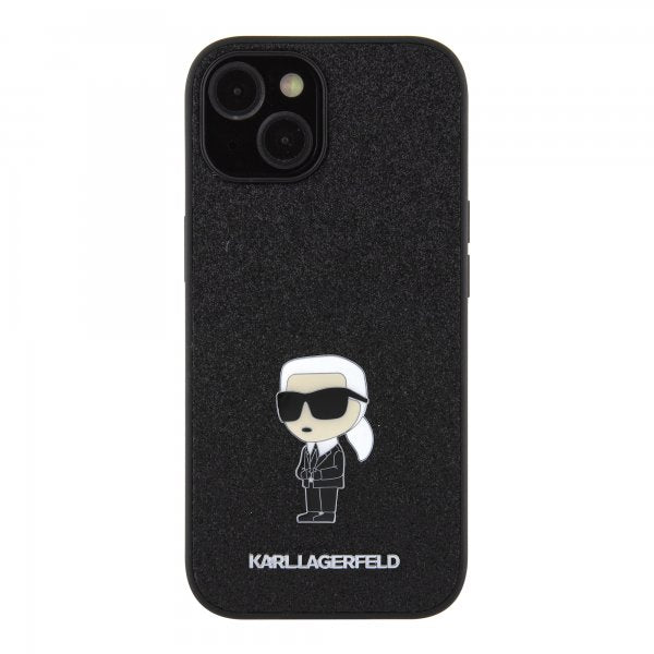 Karl Lagerfeld iPhone 15 Cover Fixed Glitter Sort