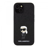 Karl Lagerfeld iPhone 15 Cover Fixed Glitter Sort