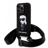 Karl Lagerfeld iPhone 15 Cover Ikonik Crossbody Sort