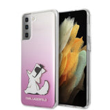 Karl Lagerfeld Samsung Galaxy S21 Plus Cover Choupette Transparent Rosa