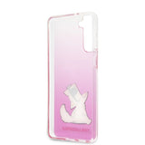 Karl Lagerfeld Samsung Galaxy S21 Plus Cover Choupette Transparent Rosa