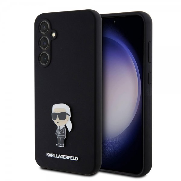 Karl Lagerfeld Samsung Galaxy S23 FE Cover Liquid Silicone Ikonik Karl Sort