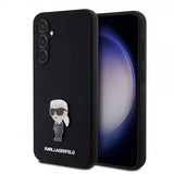 Karl Lagerfeld Samsung Galaxy S23 FE Cover Liquid Silicone Ikonik Karl Sort