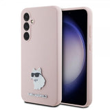 Karl Lagerfeld Samsung Galaxy S23 FE Cover Flydende Silikone Choupette Rosa