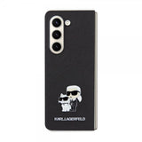 Karl Lagerfeld Samsung Galaxy Z Fold 5 Cover NFT Karl & Choupette Pin Saffiano Sort