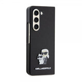 Karl Lagerfeld Samsung Galaxy Z Fold 5 Cover NFT Karl & Choupette Pin Saffiano Sort