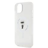 Karl Lagerfeld iPhone 15 Plus Cover Ikonik MagSafe Transparent