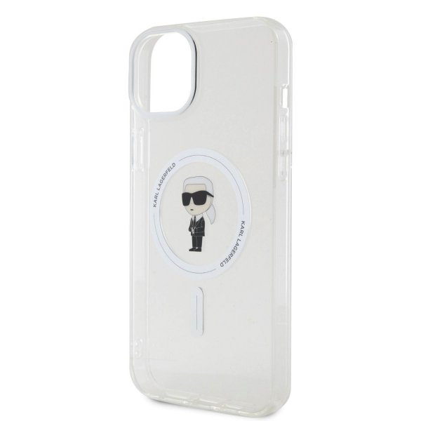 Karl Lagerfeld iPhone 15 Cover Ikonik MagSafe Transparent