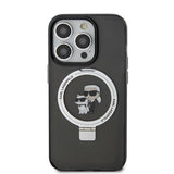 Karl Lagerfeld iPhone 15 Cover Ring Stand MagSafe Sort