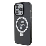 Karl Lagerfeld iPhone 15 Cover Ring Stand MagSafe Sort