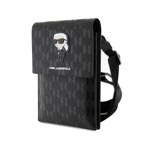 Karl Lagerfeld Wallet Phone Pouch Monogram Ikonik Sort