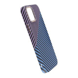 iPhone 12 Pro Max Cover Kulfibermønster Blå Lilla