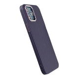 iPhone 12 Pro Max Cover Kulfibermønster Lilla