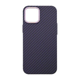 iPhone 12 Pro Max Cover Kulfibermønster Lilla