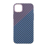 iPhone 13 Cover Kulfibermønster Blå Lilla