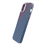 iPhone 13 Cover Kulfibermønster Blå Lilla