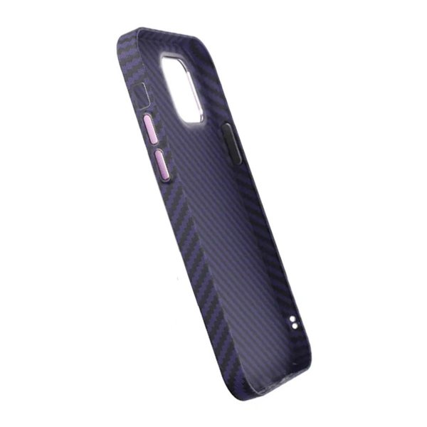 iPhone 13 Pro Cover Kulfibermønster Lilla