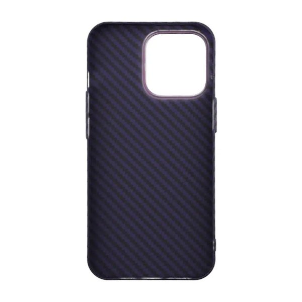 iPhone 13 Pro Cover Kulfibermønster Lilla