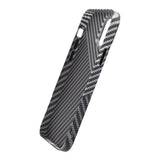 iPhone 13 Pro Max Cover Kulfibermønster Sort Hvid