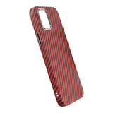iPhone 13 Cover Kulfibermønster Rød