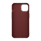 iPhone 13 Cover Kulfibermønster Rød