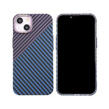 iPhone 14 Plus Cover Kulfibermønster Blå Lilla