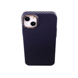 iPhone 14 Plus Cover Kulfiber Mønster Lilla