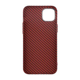 iPhone 14 Plus Cover Kulfibermønster Rød