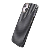 iPhone 14 Cover Kulfiber Mønster Sort Hvid