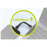 Mobile Origin Kompakt USB-C Kabel 10 cm Sort