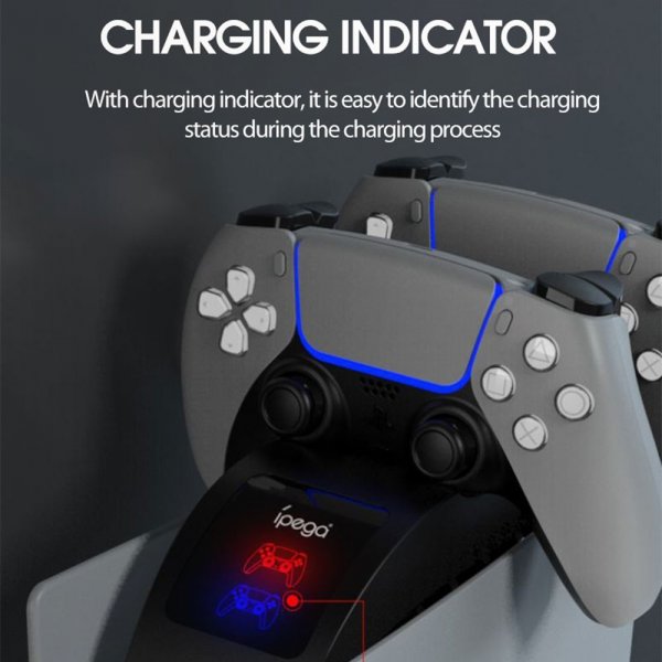 Ipega Topmonteret Opladerstation med Indbygget Blæser til PlayStation 5