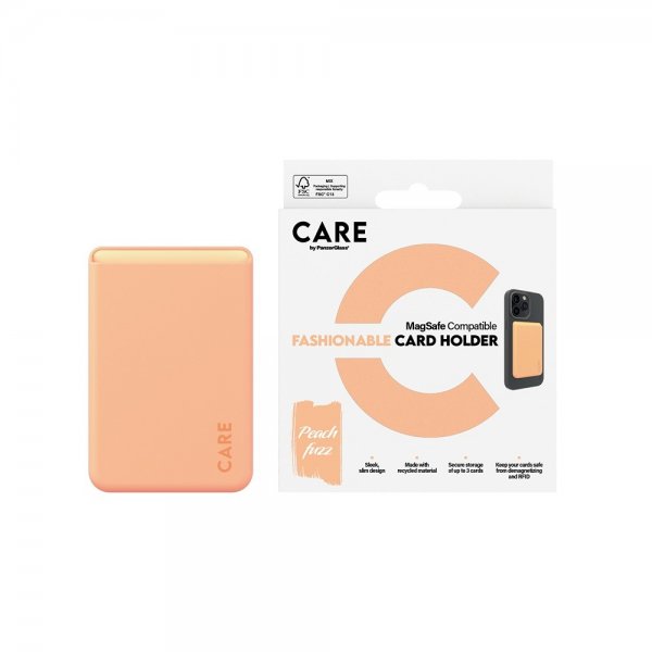 CARE by PanzerGlass Kortholder Fashionable Card Holder MagSafe Peachy