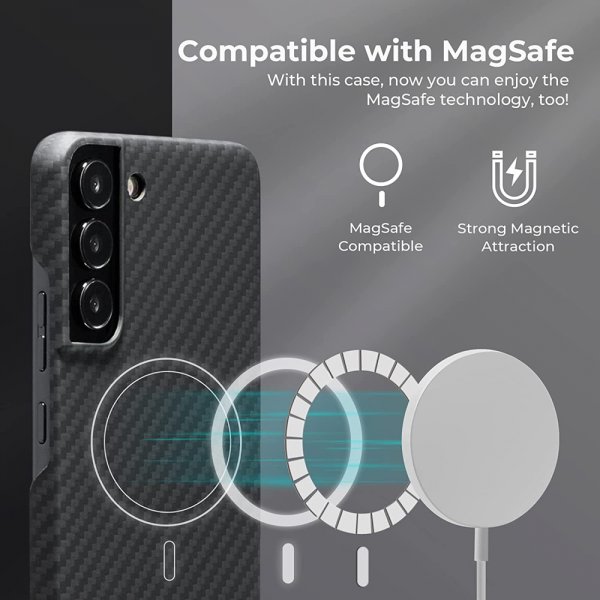 Pitaka Samsung Galaxy S22 Plus Cover MagEZ Case 2 Sort/Grå Twill