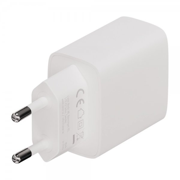 X2O Oplader 17W Dobbelt USB-A/USB-A Hvid