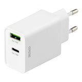 Deltaco Oplader 18W USB-C PD & USB-A Hvid