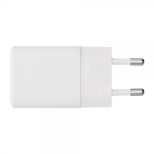 X2O Oplader 20W Dobbelt USB-C/USB-A GaN Hvid