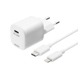 Deltaco Oplader 20W USB-C PD med USB-C-Lightningkabel 1 meter Hvid